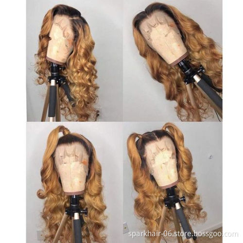 13x6 Pre Plucked Straight Brown And Blonde Highlight Human Hair Wig Blonde Highlighted Wigs Blonde Highlight Wig Lace Front